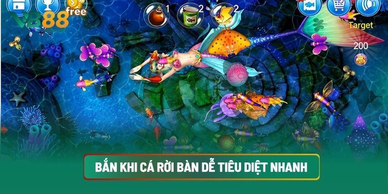 Bắn Cá Đổi Thưởng tại VB88 5 Bắn Khi Cá Rời Bàn Dễ Tiêu Diệt Nhanh